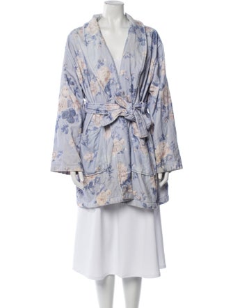 LoveShackFancy Floral Print Robe