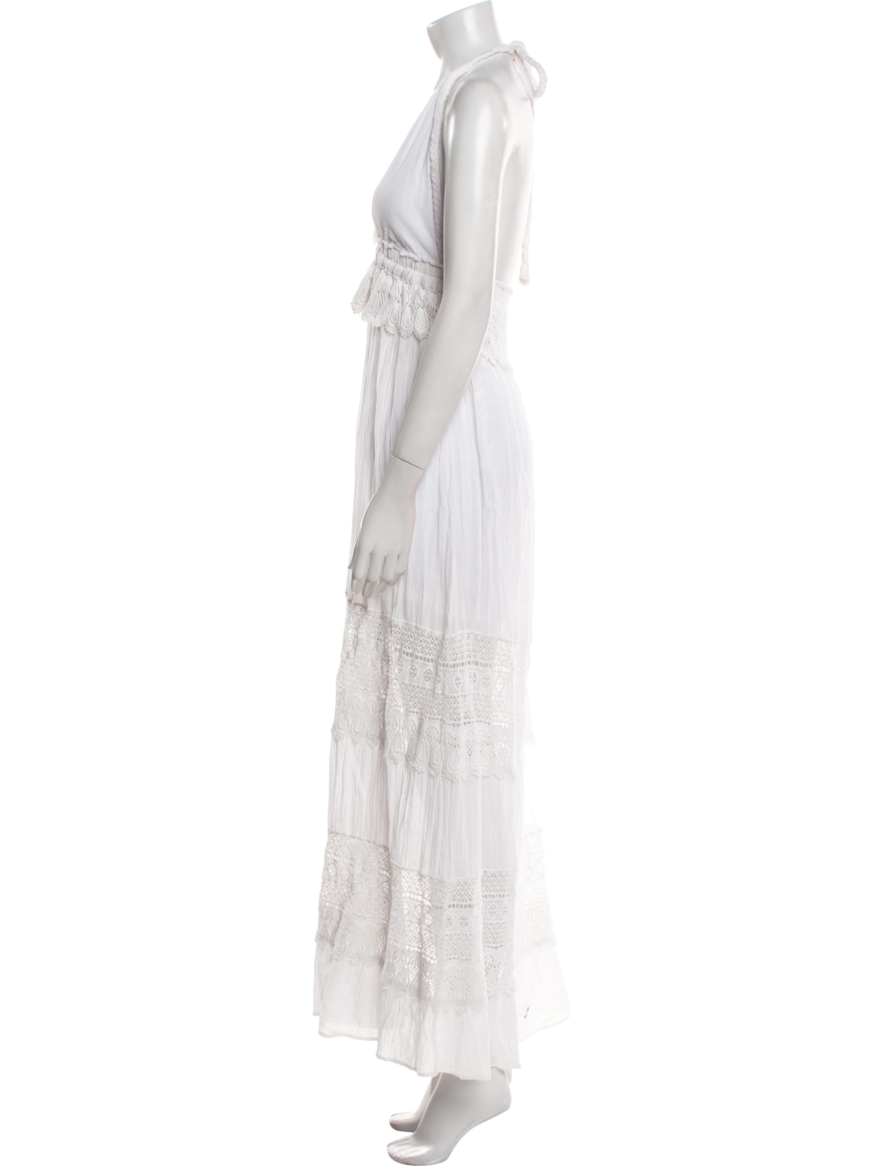 LoveShackFancy Halterneck Long Dress