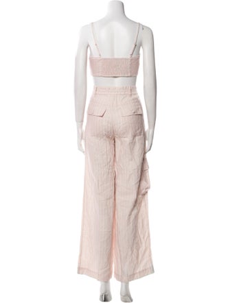 LoveShackFancy Linen Striped Pant Set