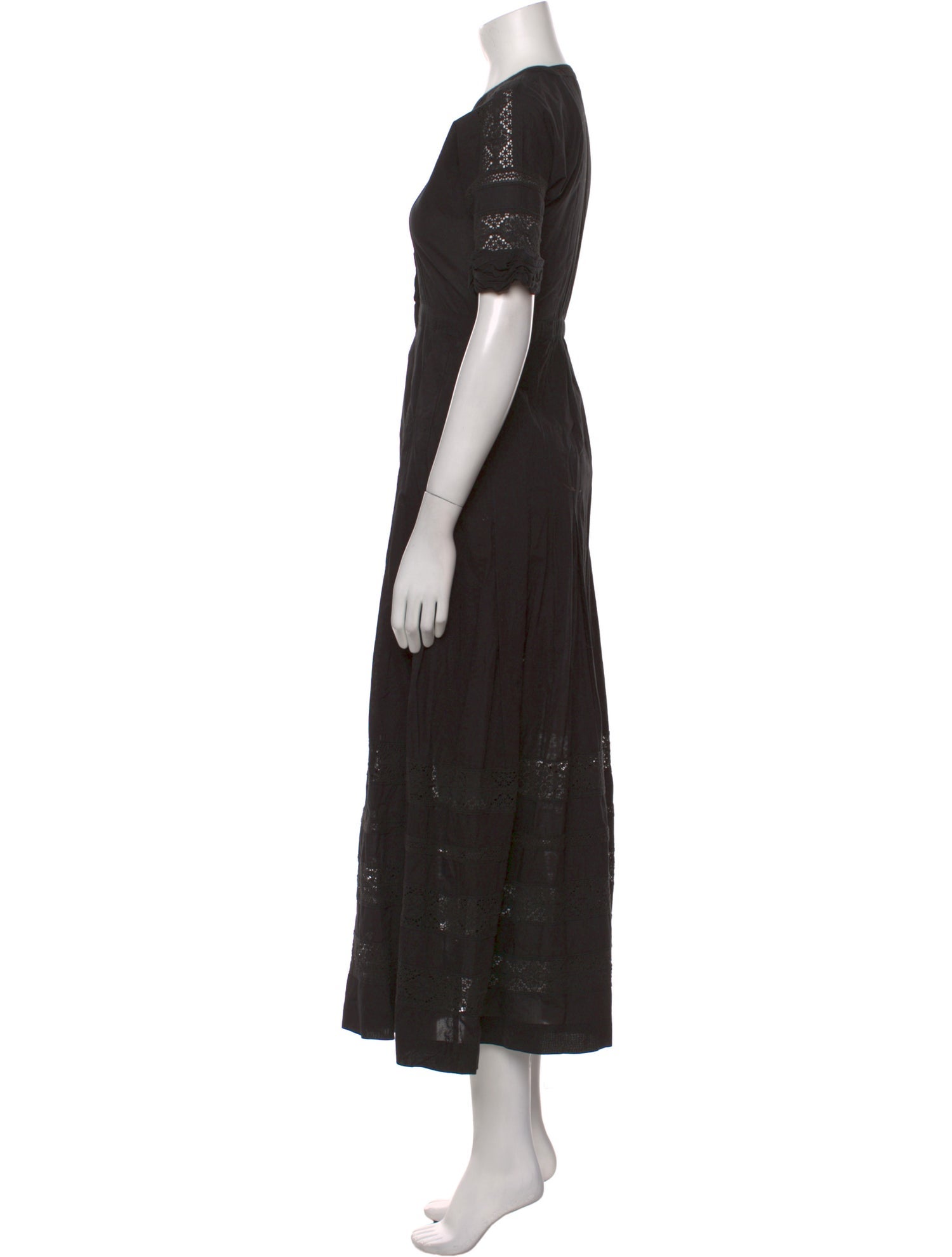 LoveShackFancy Crew Neck Long Dress