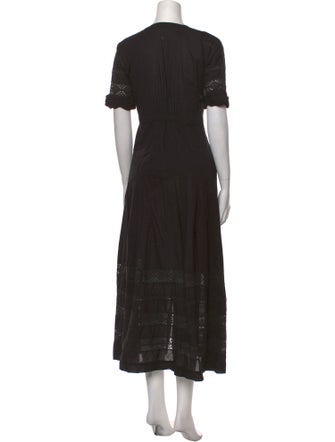 LoveShackFancy Crew Neck Long Dress