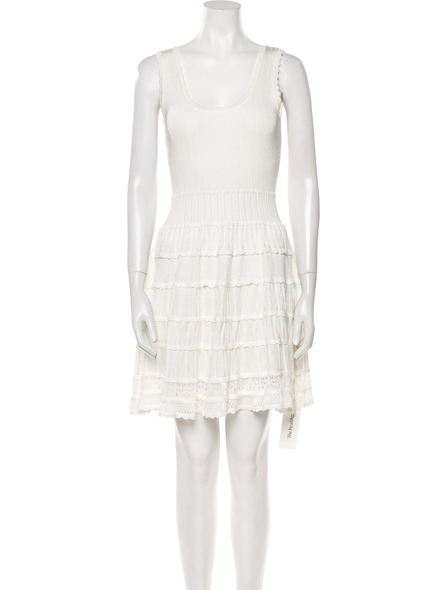 LoveShackFancy Scoop Neck Mini Dress