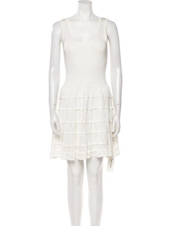 LoveShackFancy Scoop Neck Mini Dress