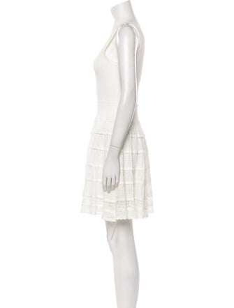 LoveShackFancy Scoop Neck Mini Dress