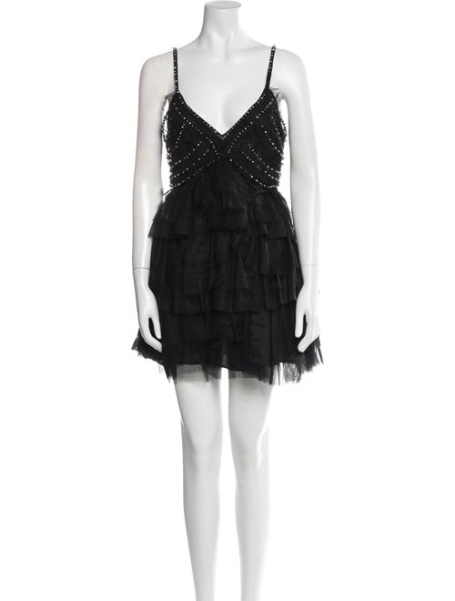 LoveShackFancy V-Neck Mini Dress