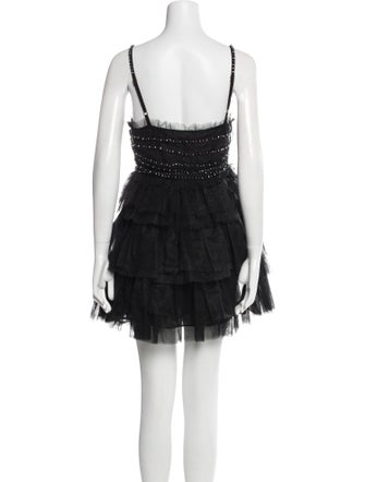 LoveShackFancy V-Neck Mini Dress