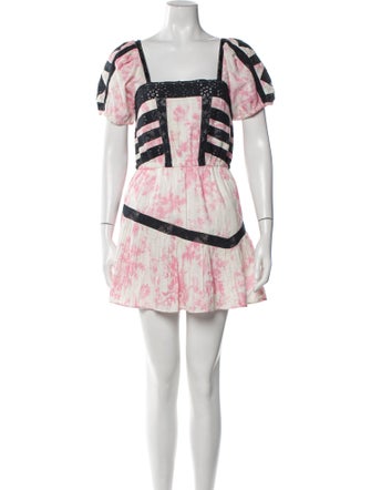 LoveShackFancy Printed Mini Dress