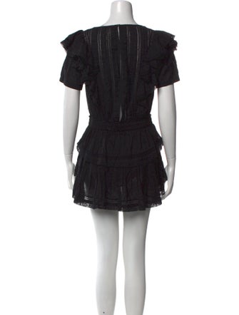 LoveShackFancy Scoop Neck Mini Dress