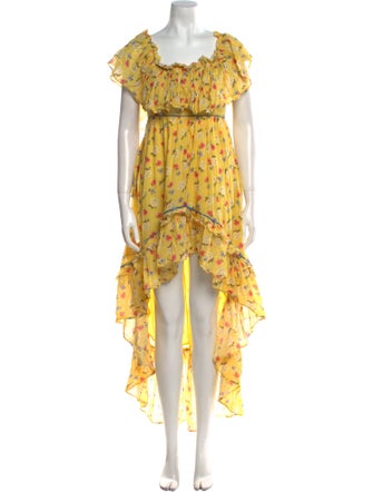 LoveShackFancy Floral Print Mini Dress