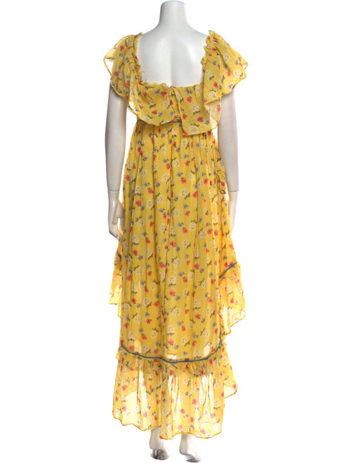 LoveShackFancy Floral Print Mini Dress