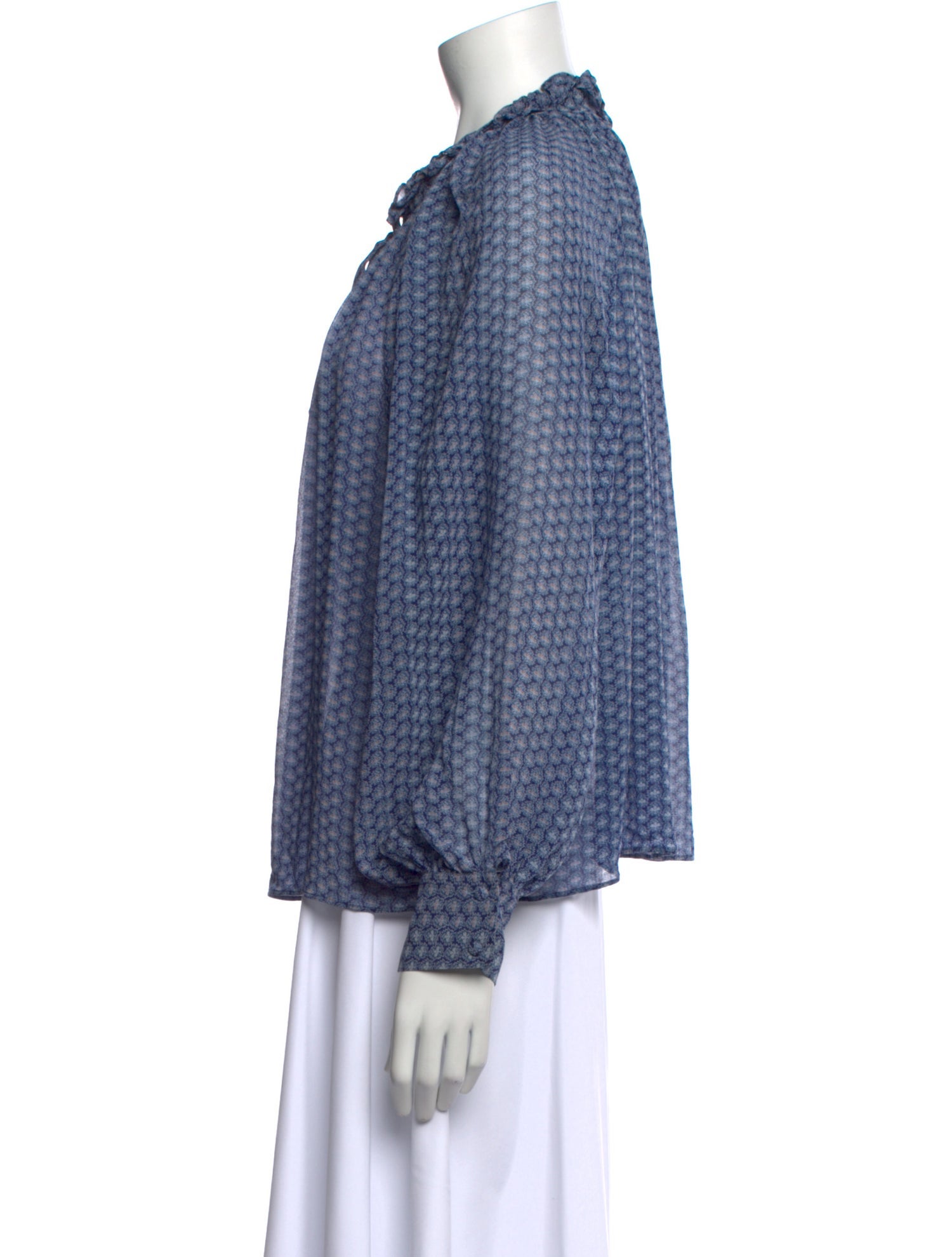 LoveShackFancy Silk Printed Blouse