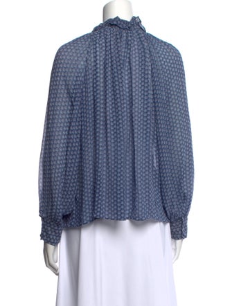 LoveShackFancy Silk Printed Blouse