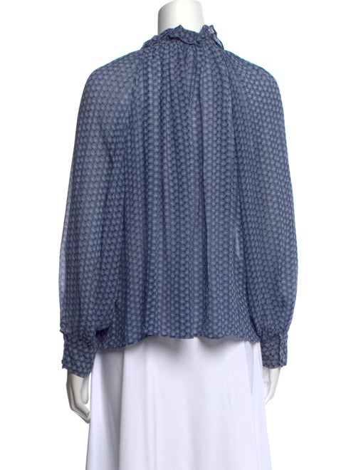 LoveShackFancy Silk Printed Blouse