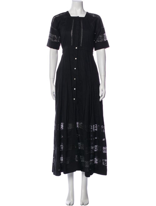 LoveShackFancy Square Neckline Long Dress