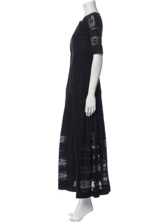 LoveShackFancy Square Neckline Long Dress