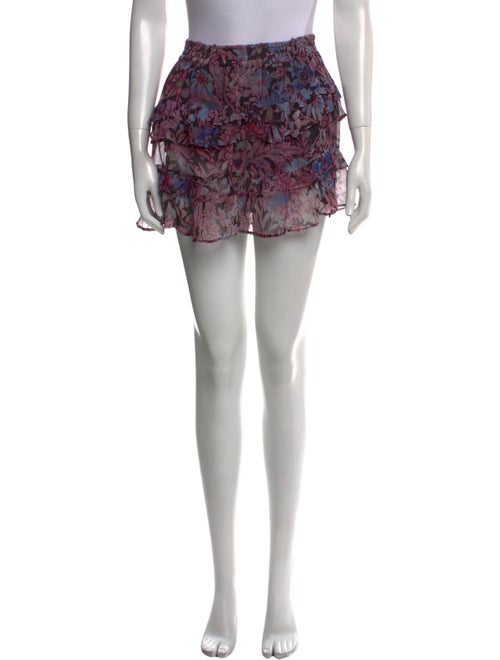 LoveShackFancy Printed Mini Skirt
