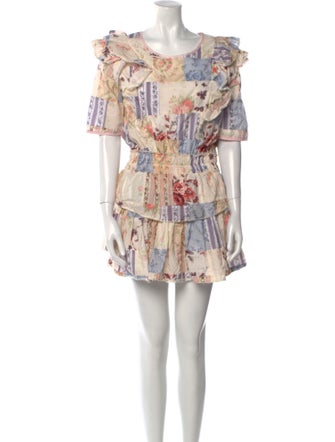LoveShackFancy Printed Mini Dress