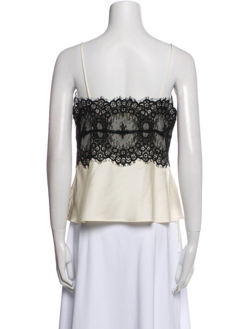 LoveShackFancy Lace Pattern V-Neck Top