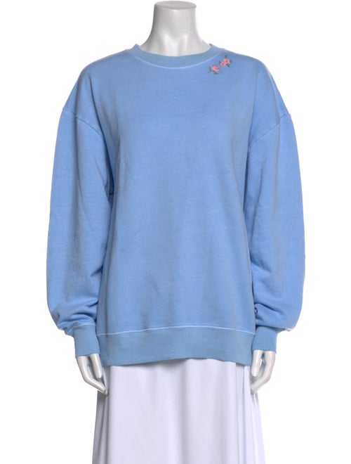 LoveShackFancy Crew Neck Long Sleeve Sweatshirt