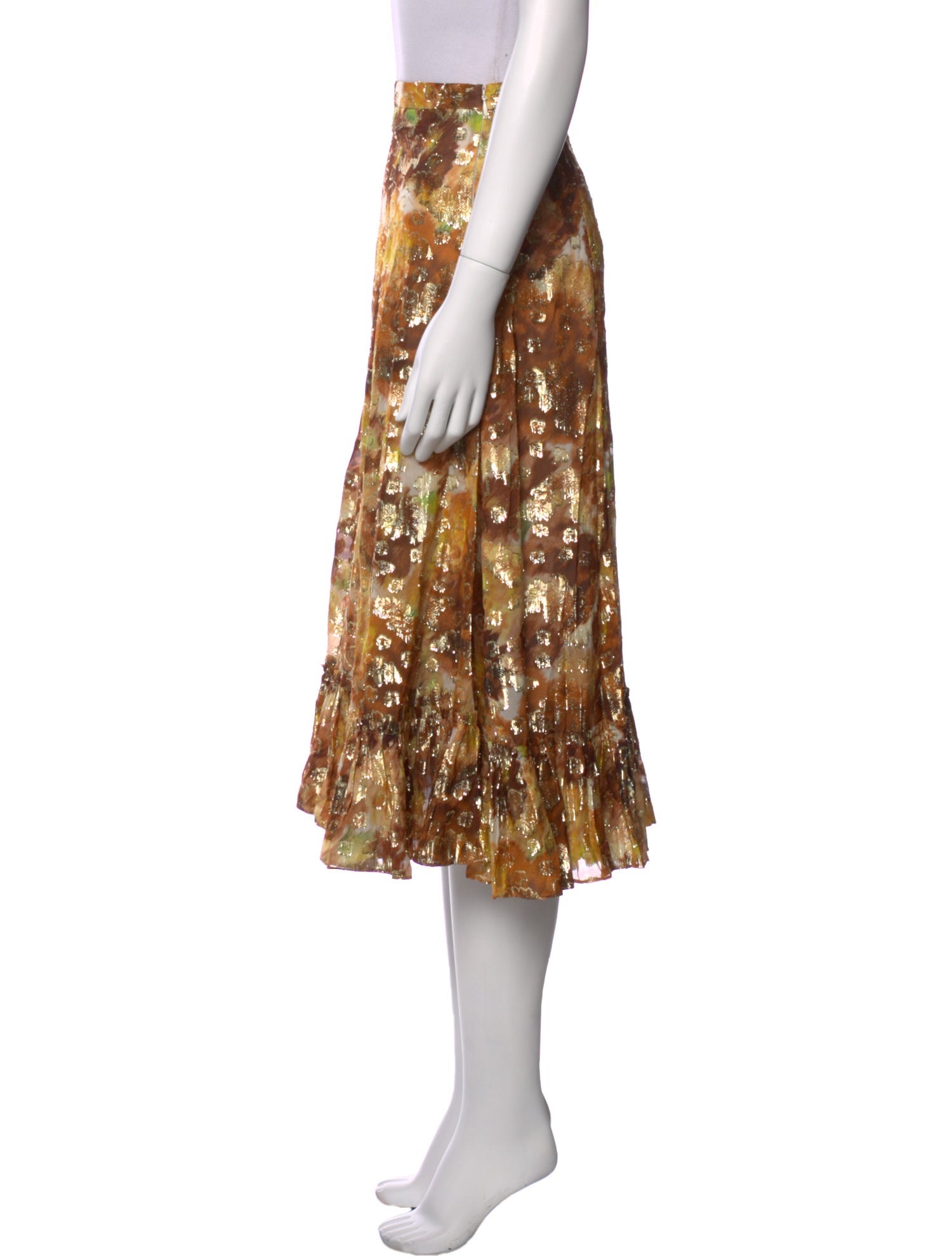 LoveShackFancy Printed Knee-Length Skirt w/ Tags