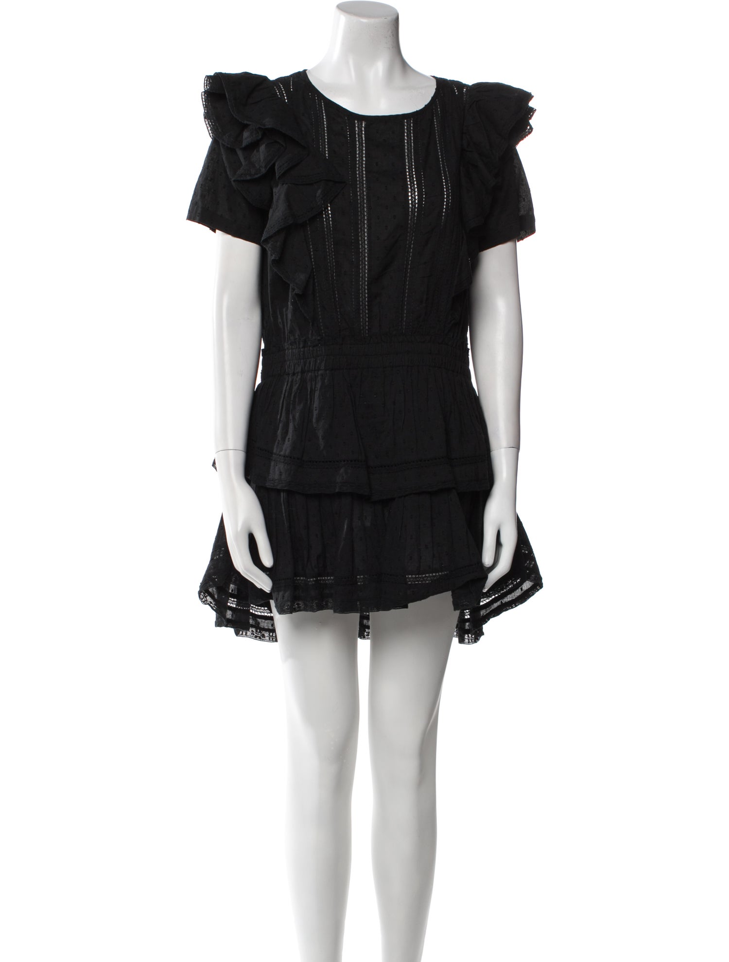 LoveShackFancy Scoop Neck Mini Dress