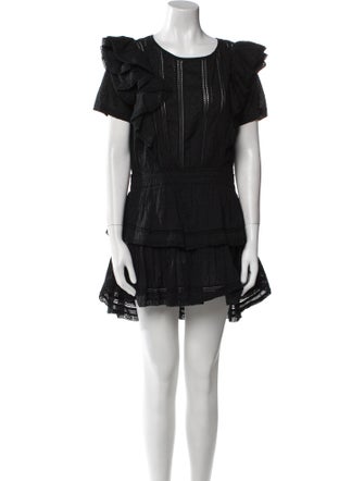 LoveShackFancy Scoop Neck Mini Dress