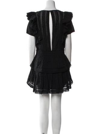 LoveShackFancy Scoop Neck Mini Dress