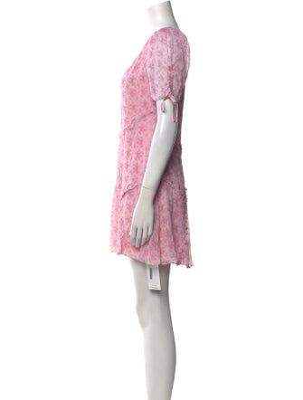 LoveShackFancy Floral Print Mini Dress