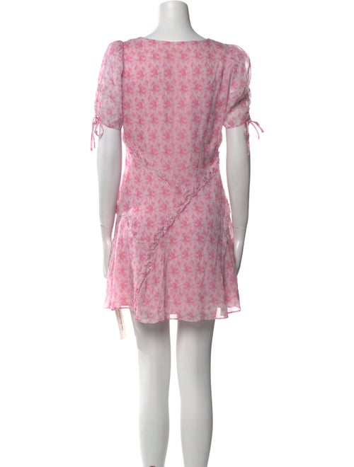 LoveShackFancy Floral Print Mini Dress
