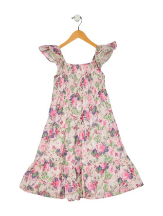 LoveShackFancy Girls' Patterned Sleeveless Dress