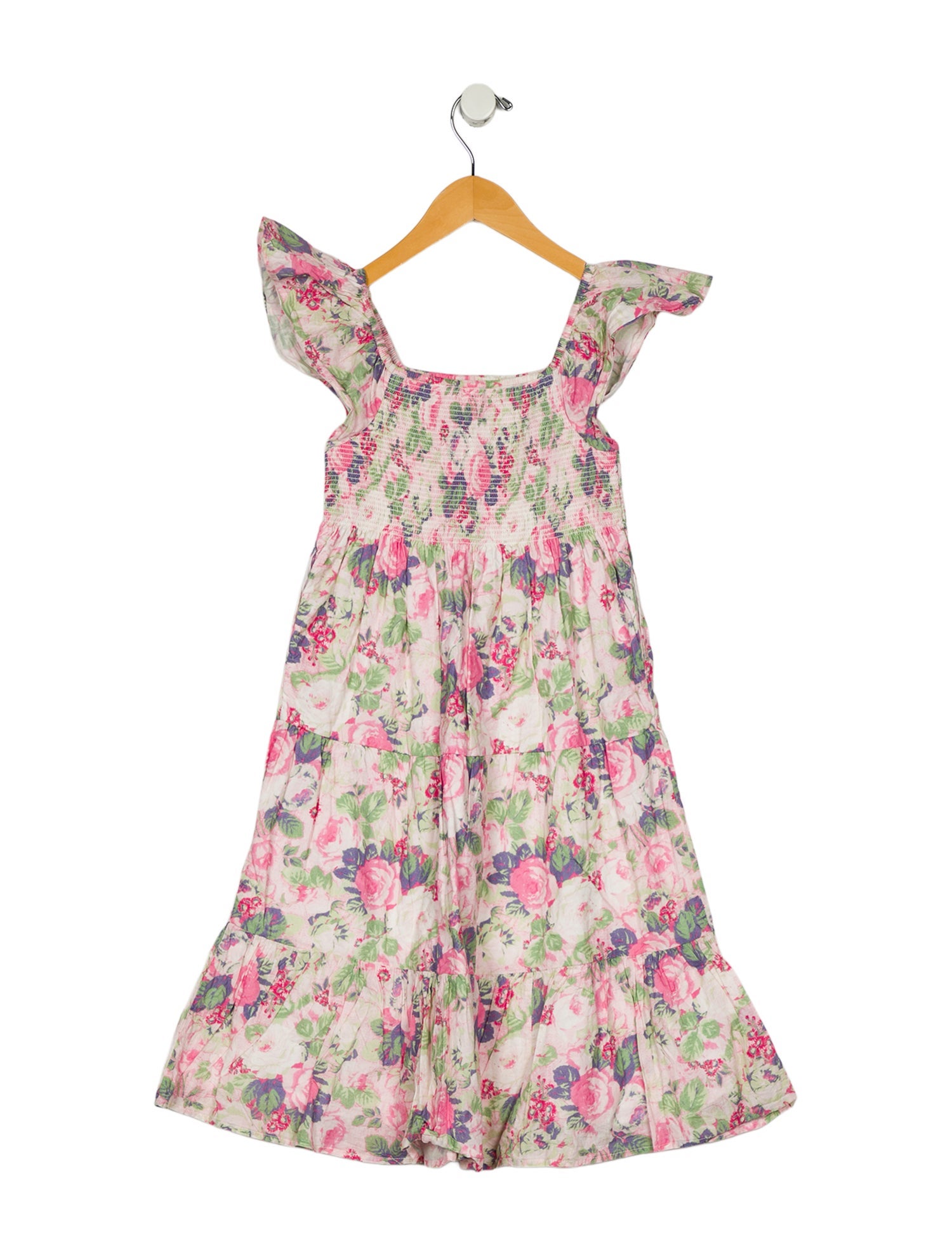 LoveShackFancy Girls' Patterned Sleeveless Dress