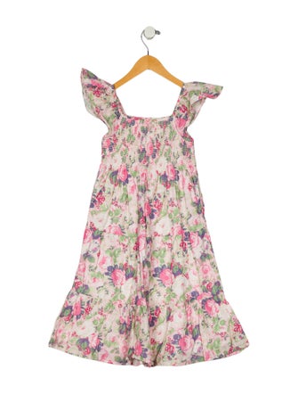 LoveShackFancy Girls' Patterned Sleeveless Dress