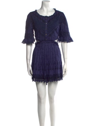 LoveShackFancy Scoop Neck Mini Dress