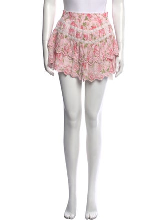 LoveShackFancy Printed Mini Skirt