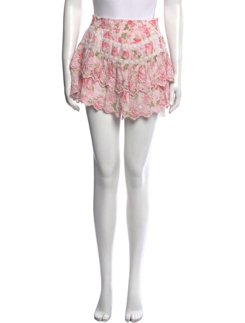 LoveShackFancy Printed Mini Skirt