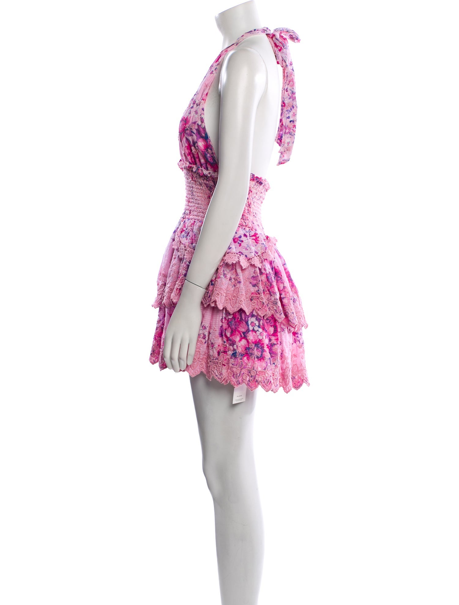 LoveShackFancy Lace Pattern Mini Dress