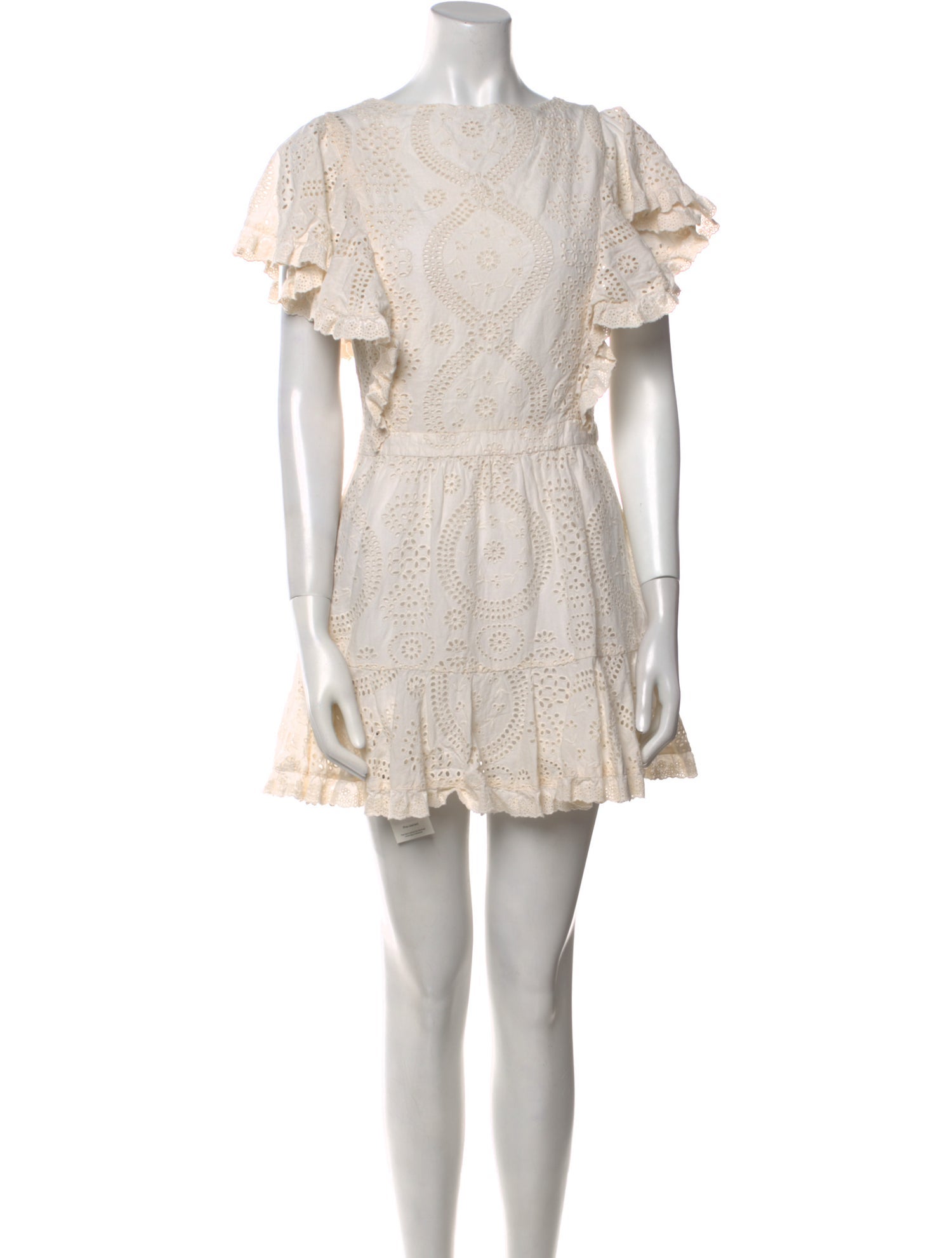 LoveShackFancy Scoop Neck Mini Dress