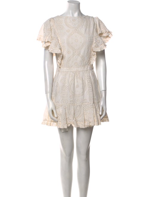 LoveShackFancy Scoop Neck Mini Dress