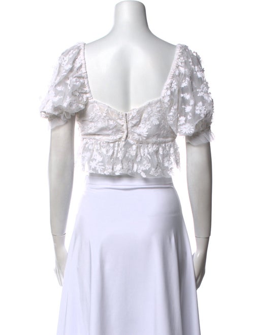 LoveShackFancy Nylon Off-The-Shoulder Crop Top