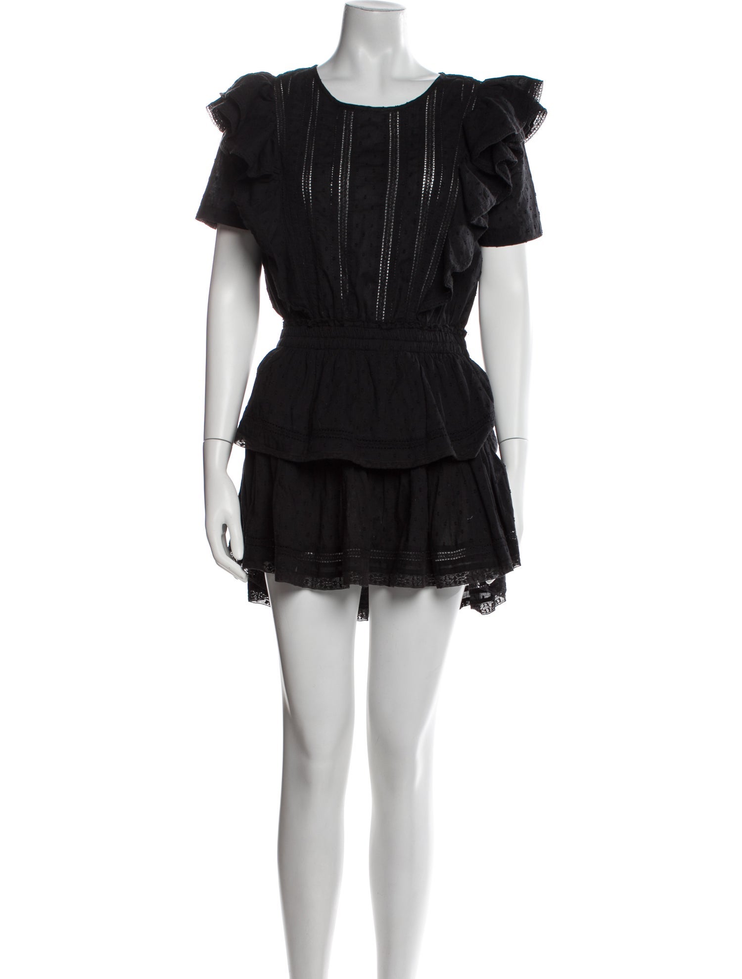 LoveShackFancy Scoop Neck Mini Dress