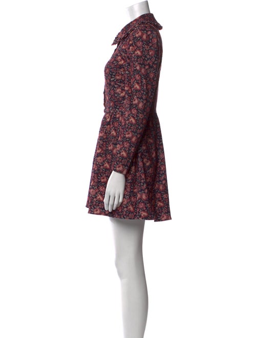 LoveShackFancy Floral Print Mini Dress