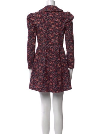 LoveShackFancy Floral Print Mini Dress