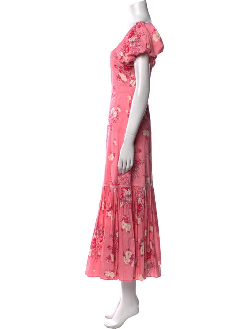 LoveShackFancy Floral Print Long Dress