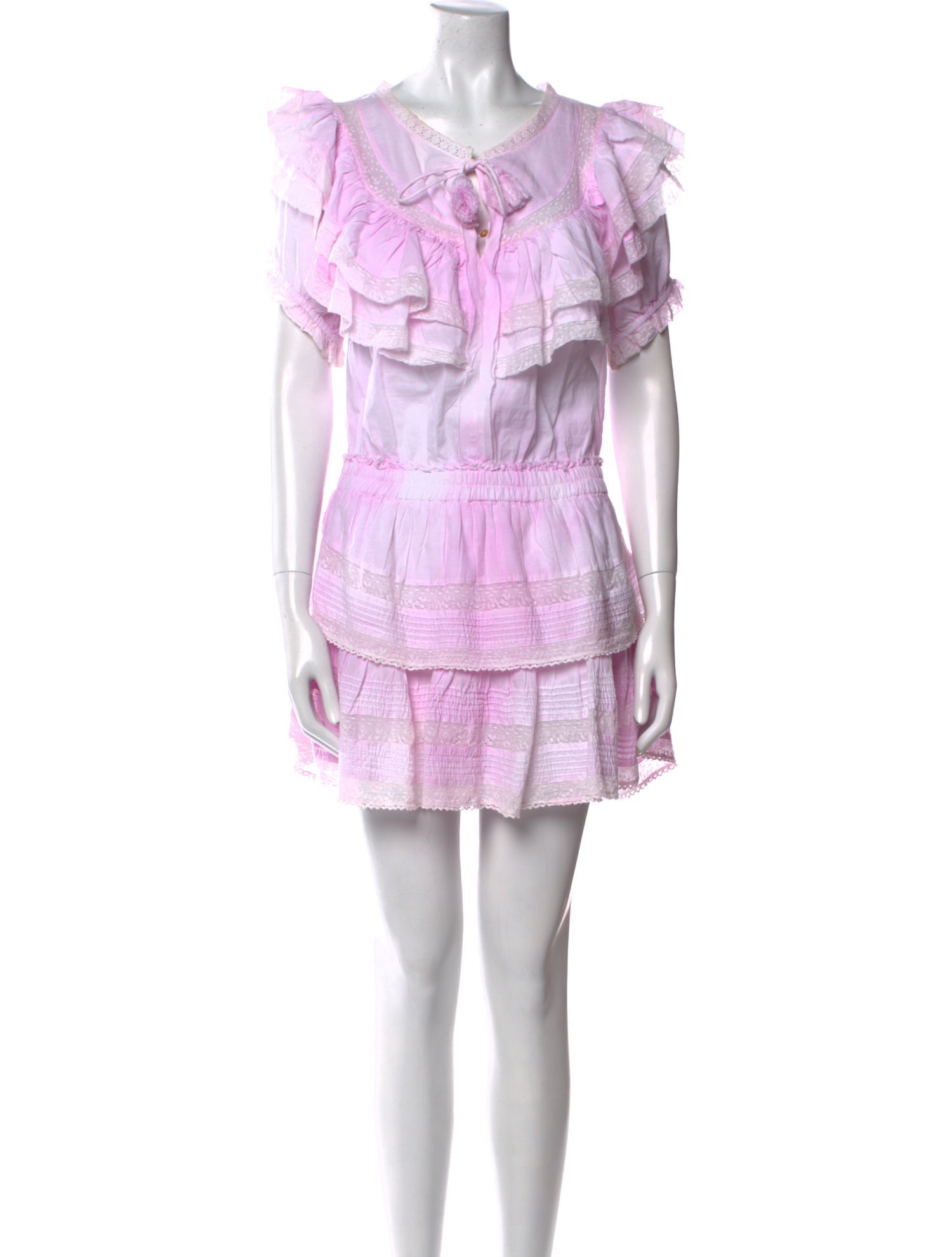 LoveShackFancy Tie-Dye Print Mini Dress