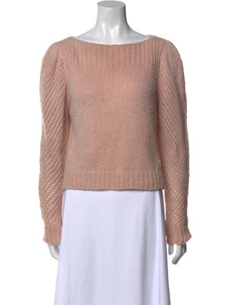 LoveShackFancy Baby Alpaca Bateau Neckline Sweater