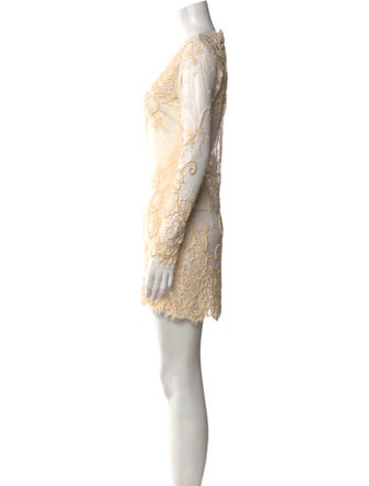 LoveShackFancy V-Neck Mini Dress