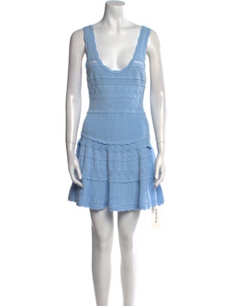 LoveShackFancy V-Neck Mini Dress