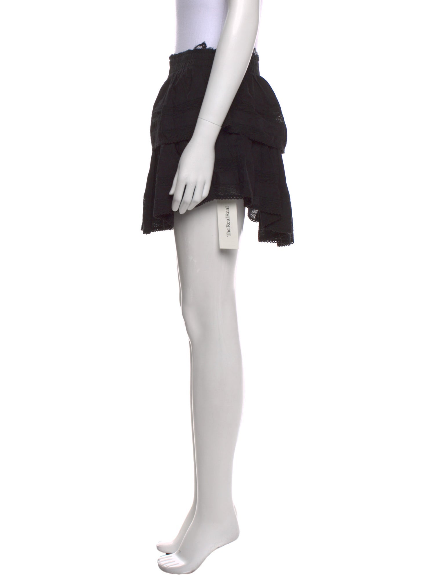 LoveShackFancy Raw-Edge Trim Mini Skirt w/ Tags