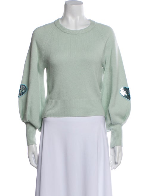 LoveShackFancy Graphic Print Crew Neck Sweater