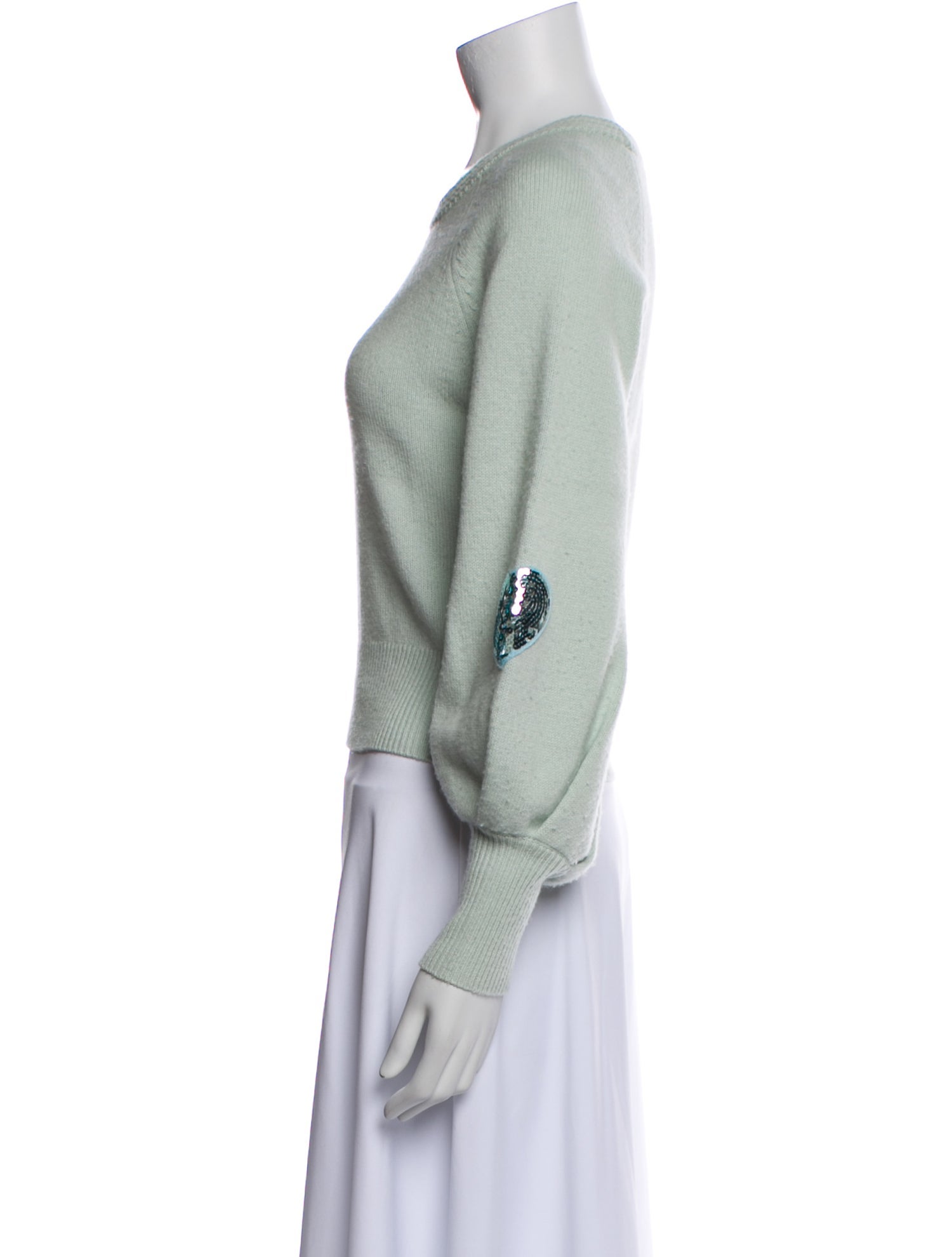 LoveShackFancy Graphic Print Crew Neck Sweater